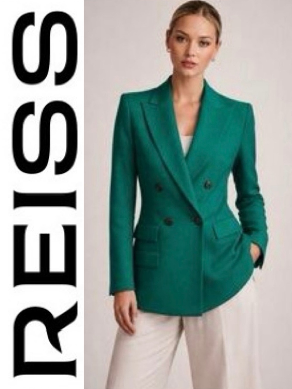 REISS Logan Double-breasted Blazer